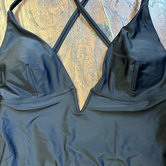 Women's Plus Cheeky Swimwear black V-Wire One Piece Swimsuit size L <<<159>>>> - Picture 3 of 5